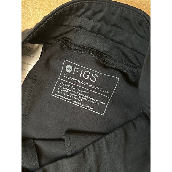 Figs Zamora Jogger Scrub Pants BLACK Large Petite - Picture 3 of 5